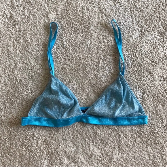 Sparkly blue bralette - Picture 1 of 3
